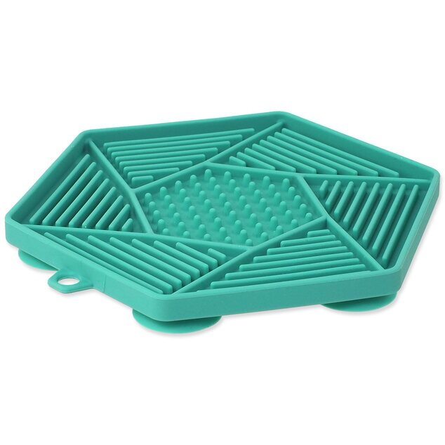 Podložka lízacia Epic Pet Lick&amp;Snack hexagon svetlo zelený 17x15cm