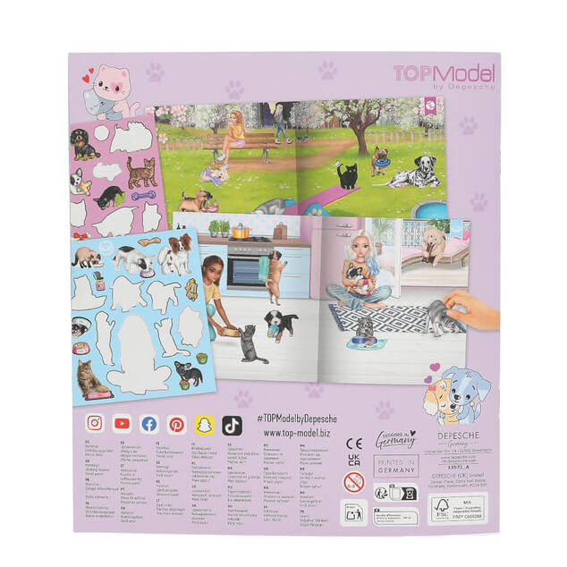 Stickerworld Top Model, Modelky so štěniatkom a mačiatkami