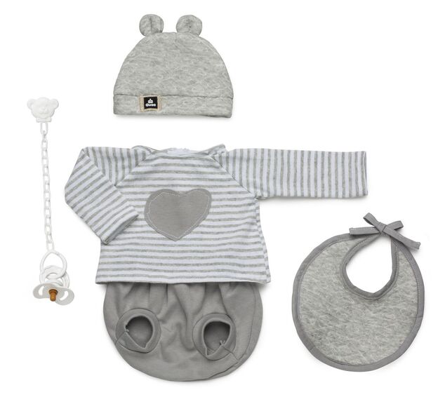 Guca 10072-190 abbigliamento per bambola bebè taglia 42–46 cm con accessori