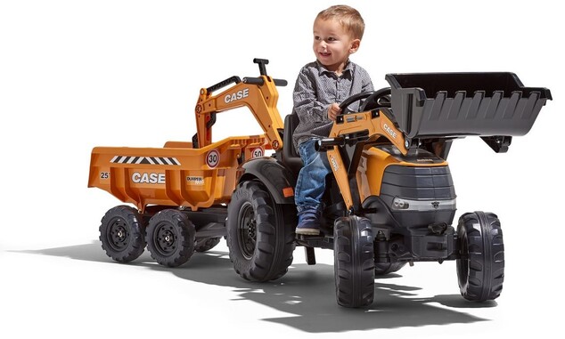 Falk Šliapací traktor 997W Case CE 580 Super N oranžový