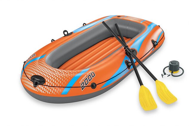 Aufblasbares Boot Kondor Elite 2000 Set (Boot, 1 Paar Paddel, Handpumpe), 196x106 cm