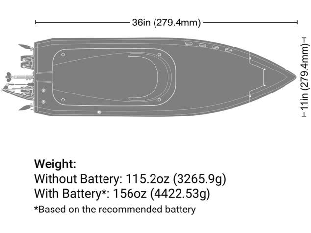 Proboat Sonicwake V3 36" RTR červená