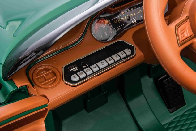 Elektrické autíčko Bentley Bacalar 12V, zelené, Dvere otvárajúce sa nahor, 2.4 GHz diaľkov
