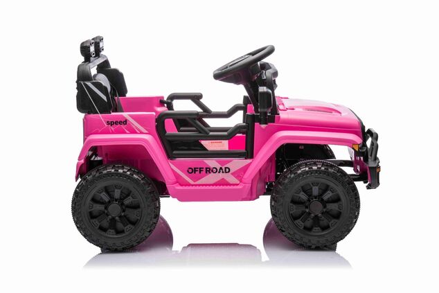 Elektrické autíčko OFFROAD NEW s pohonom zadných kolies, ružové, Lítiová batéria