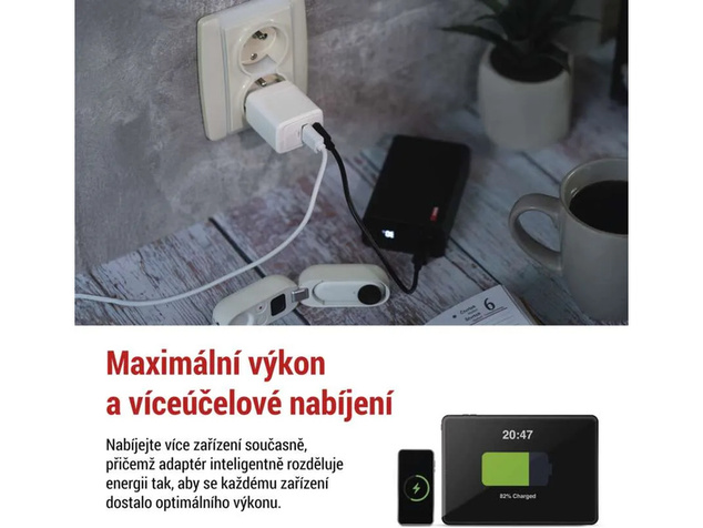 Sieťový USB adaptér (zdroj) GaN PD 20W