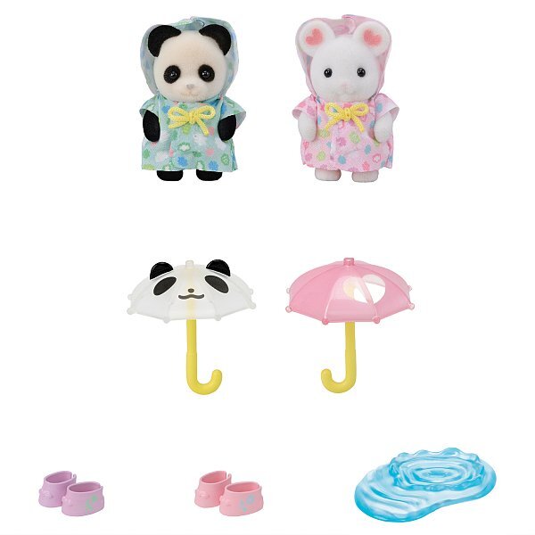Sylvanian Families Prechádzka v daždi Baby Duo