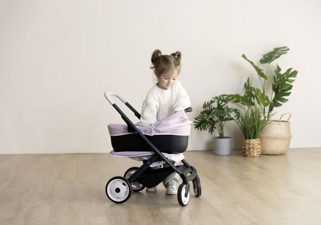 Smoby Kombinovaný kočík Maxi Cosi pre bábiky svetlo ružový