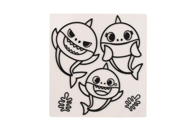 Adesivi per finestre e album da colorare Baby Shark con colori 25x26,5x5cm