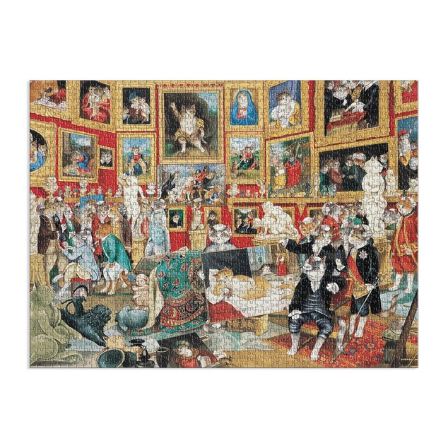 Galison Puzzle Tribuna Uffizi con gatos 1500 piezas