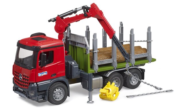 Bruder MB Arocs - transportér dreva s hydraulickou rukou