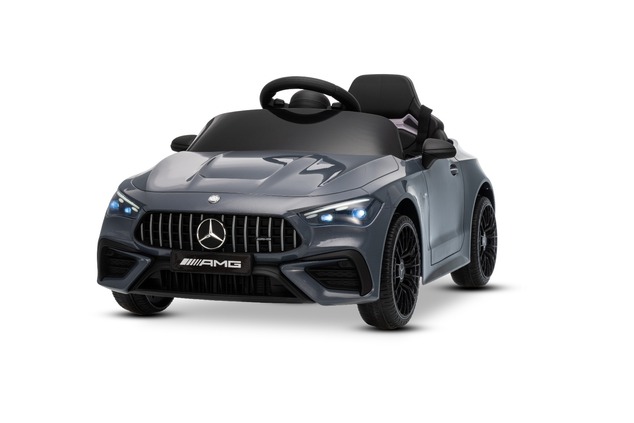 Elektrické autíčko Mercedes CLE 12V s pohonom zadných kolies, sivé, Jednomiestne, Lítiová