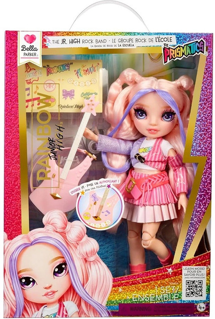 Rainbow High Junior Fashion bábika v rockovej kapele - Bella