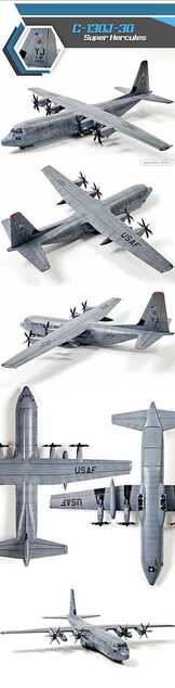Model Kit avion 12631 - C-130J-30 Super Hercules (1:144)