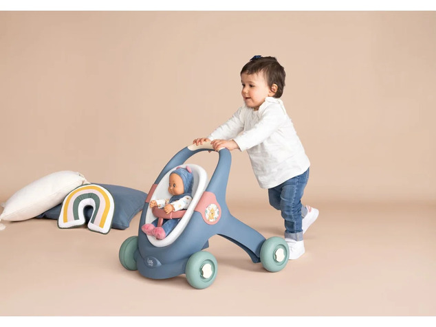 Smoby LS 3 in 1 Lauflernwagen mit Puppe