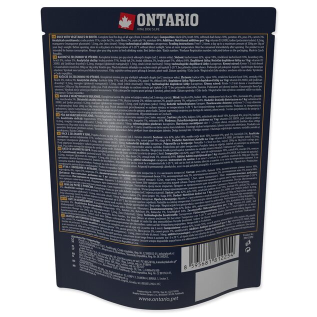 Kapsička Ontario kačka so zeleninou vo vývare 300g