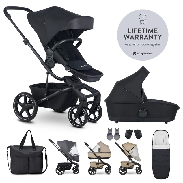 EASYWALKER Set XXL kočík kombinovaný Harvey5 Midnight Black s príslušenstvom