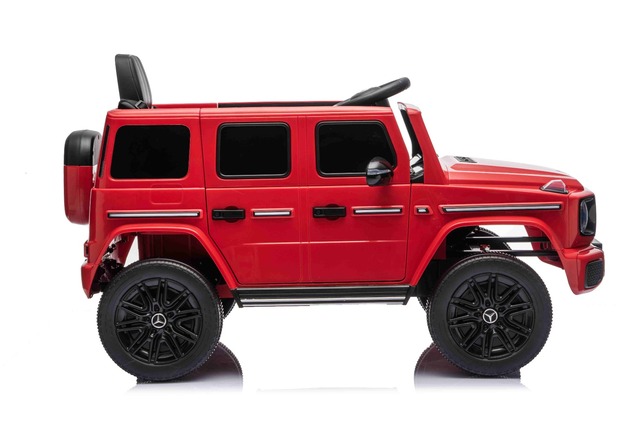Auto elettrica Mercedes G580 12V, rosso, telecomando 2,4 GHz, Bluetooth, USB