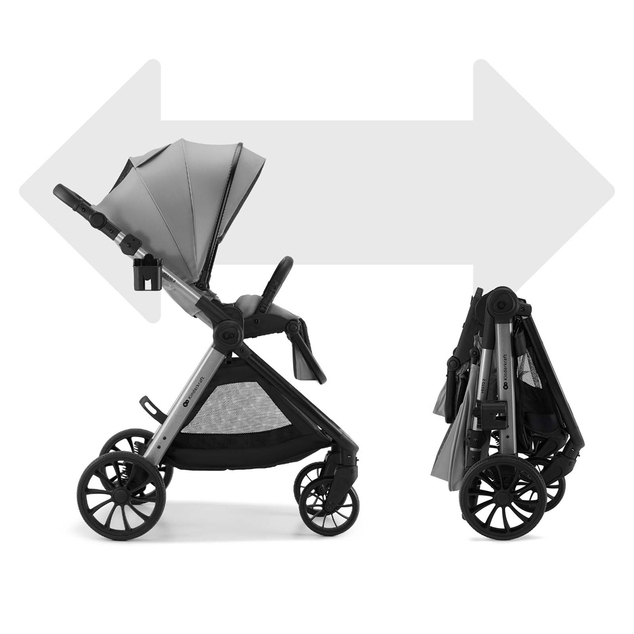 KINDERKRAFT Kombikinderwagen Vesto 2 3in1 Grau