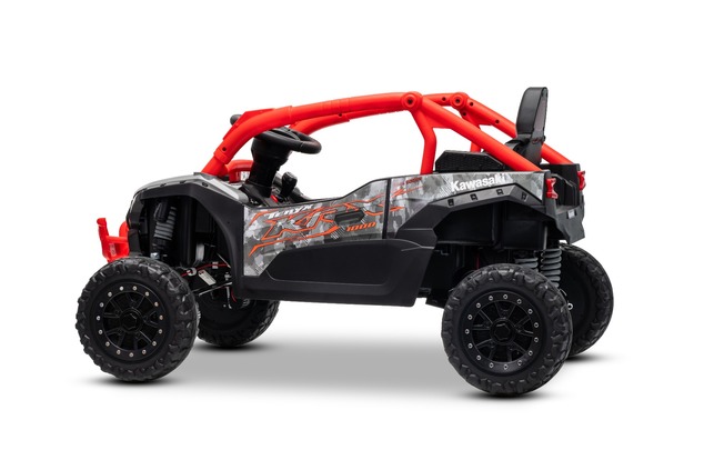 Elektrické autíčko Kawasaki TERYX KRX 1000 12V, červené, jednomiestne, odpružená zadná náp