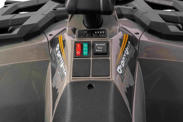 Licencovaná elektrická štvorkolka Arctic Cat 12V so zadným pohonom, sivá, LED svetlá, Líti