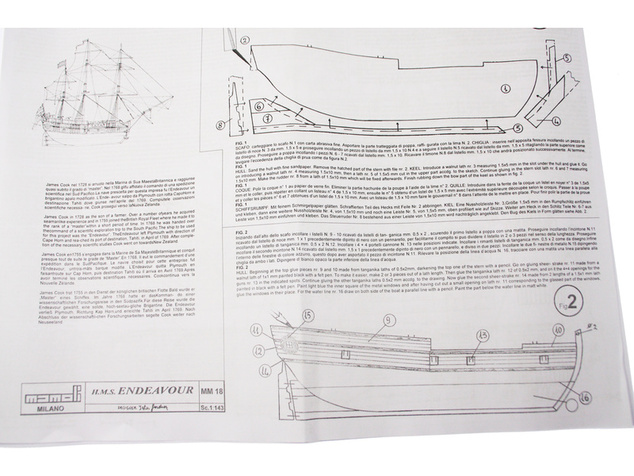 MINI MAMOLI HMS Endeavour 1:143 kit