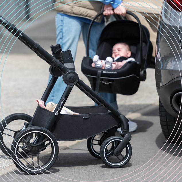 KINDERKRAFT Cochecito combinado Nea 2en1 Midnight Black