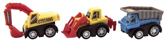 Sada mini stavebných strojov 6 ks
