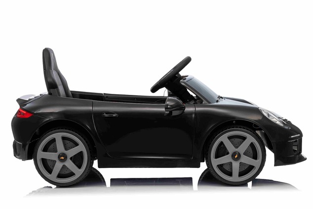Elektrické autíčko RUF GT 12V, čierne, Otváracie dvere, 2.4 GHz diaľkové ovládanie, LED sv