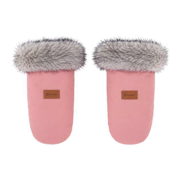 PETITE&amp;MARS Ensemble de chancelière d'hiver Comfy 4 en 1 + gants pour poussette Fjora Old Rose