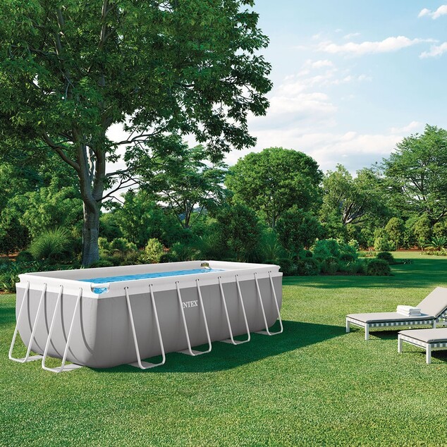 Piscina da giardino INTEX 26790 Prism Frame 400 x 200 x 122 cm con filtrazione a cartuccia