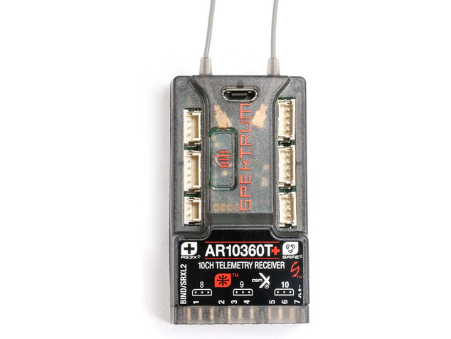 Receptor Spektrum AR10360T+ 10CH AS3X+ con telemetría