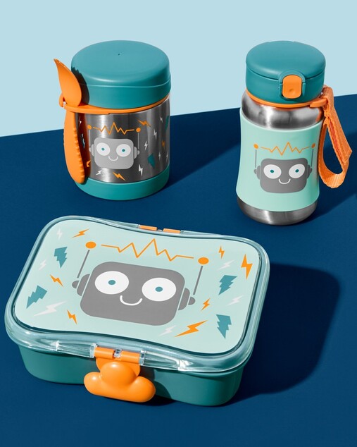 SKIP HOP Spark Style Termoska na jedlo s lyžičko/vidličkou Robot 325 ml, 3+