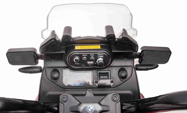 Elektromotorrad BMW F850 GS, lizenziert, 12-V-Batterie, weiche EVA-Räder, 2 x 35-W-Motor
