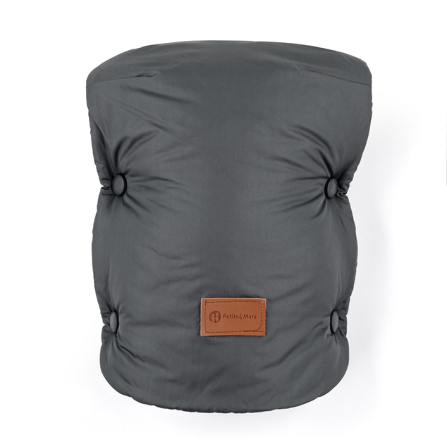 PETITE&amp;MARS Rukávnik / rukavice Jasie na kočík Charcoal Grey
