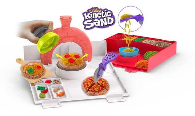 Kinetic Sand výroba pizze