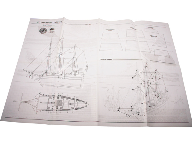 AMATI Elizabethan galeóna 1:135 First step kit