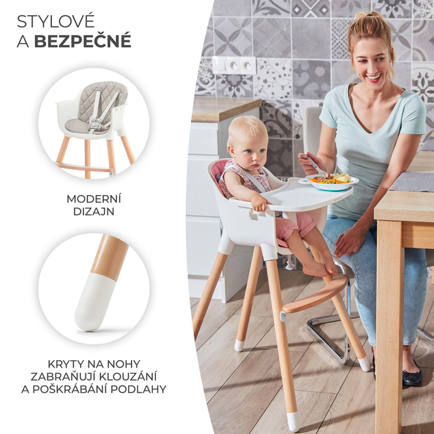 KINDERKRAFT Hochstuhl Sienna grau