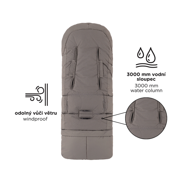PETITE&amp;MARS Ensemble de sac d'hiver Arctic 4en1 + gants pour poussette Furry Old Rose
