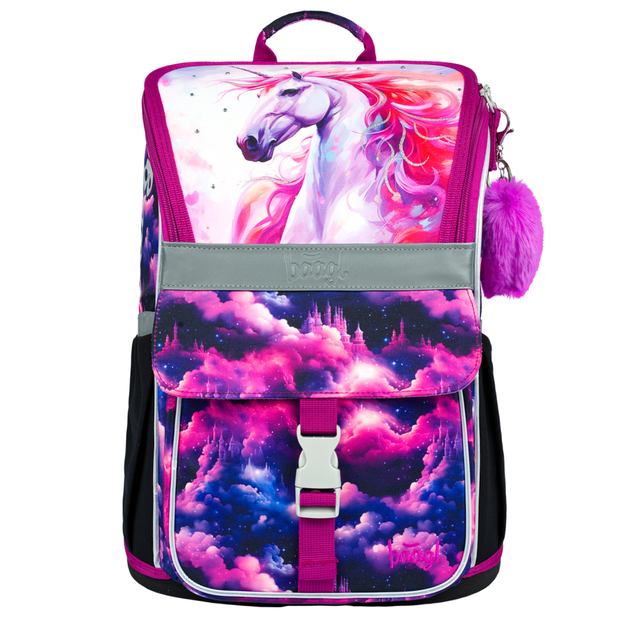 BAAGL 5 SET Zippy Regatul Unicornului: ghiozdan, penar, geantă, plăci, cutie