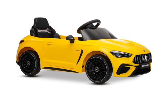 Elektrické autíčko Mercedes CLE 12V s pohonom zadných kolies, žlté, Jednomiestne, Lítiová