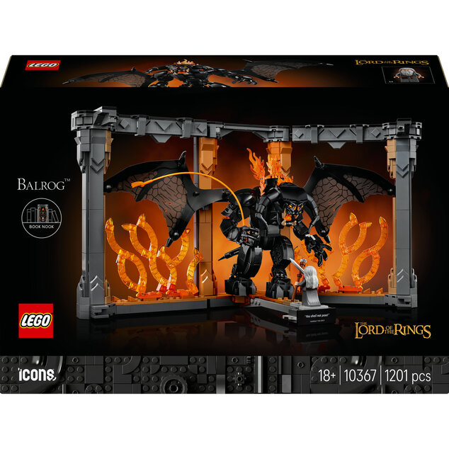 LEGO® Icons 10367 Knižní zarážka: Pán prstenů – Balrog™