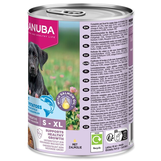 Konzerva EUKANUBA Puppy bohatá na pstruha s batátmi 400 g