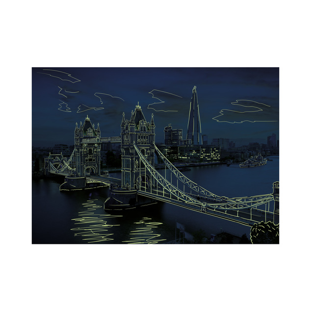 Puzzle Súmrak nad Tower Bridge 1000 dielikov neón