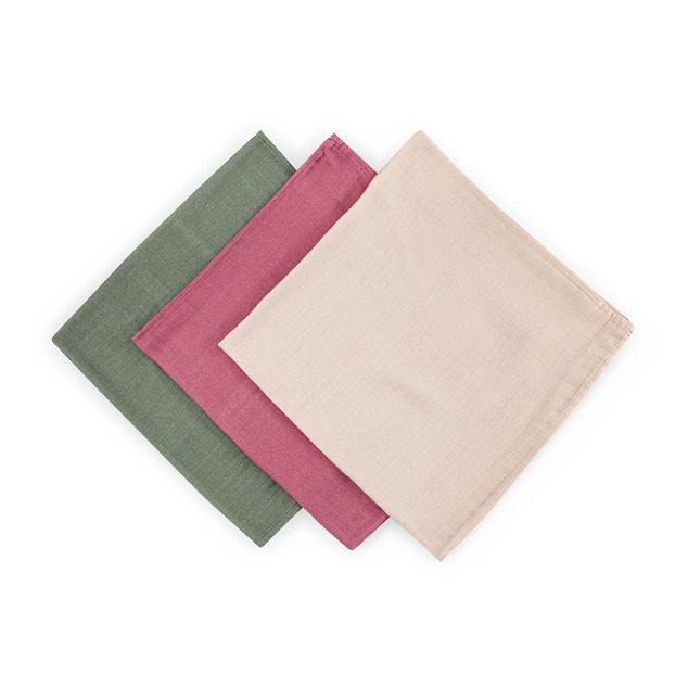 PETITE &amp; MARS Set Windeln Bambus Musselin 3er-Pack Moussy Botanic Tones 68 x 68 cm