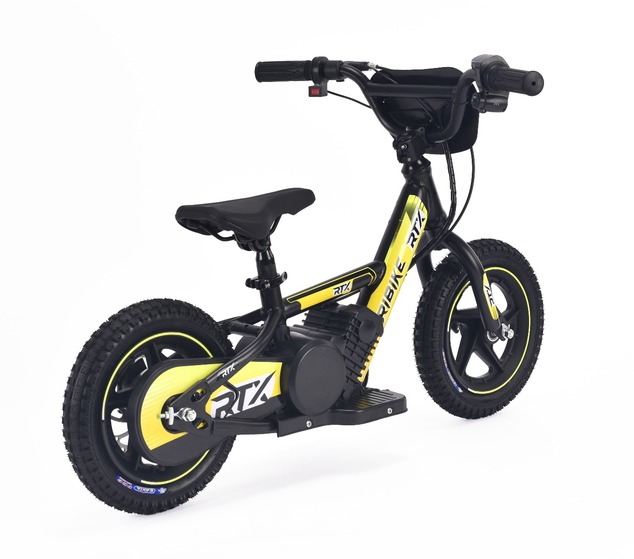 Detské elektrické odrážadlo RIRIBIKE RTX3 24V (12”), žlté, Lítiová batéria, 100W motor