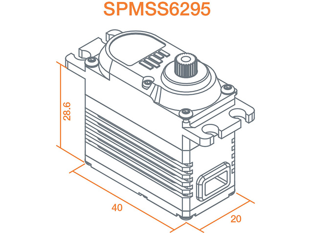 Spektrum servo S6295 Vysokorýchlostný Vysoký krútiaci moment BL HV MG 30.0kg.cm 0.062s/60° 23T