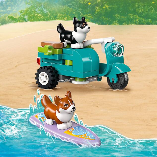 LEGO® Friends 42641 Abenteuer mit surfenden Hunden und Scooter