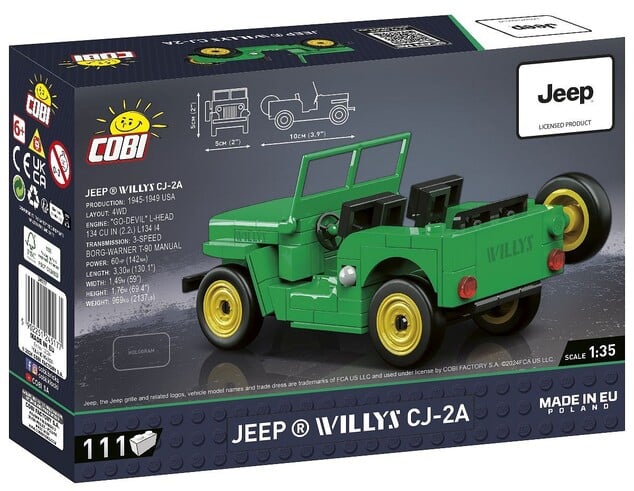 Cobi Jeep Willys CJ-2A, 1:35, 128 k