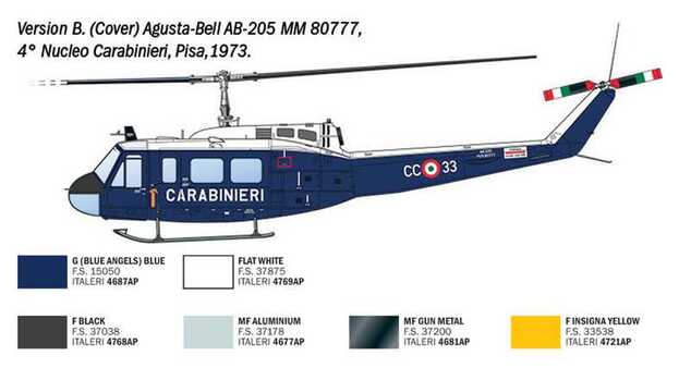 Model Kit helikopter 2845 - AB.205 / UH-1D "SAR" (1:48)