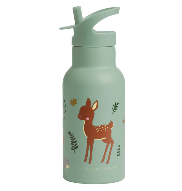 A Little Lovely Company - nerezová fľaša na pitie, 350 ml  - kamaráti z lesa